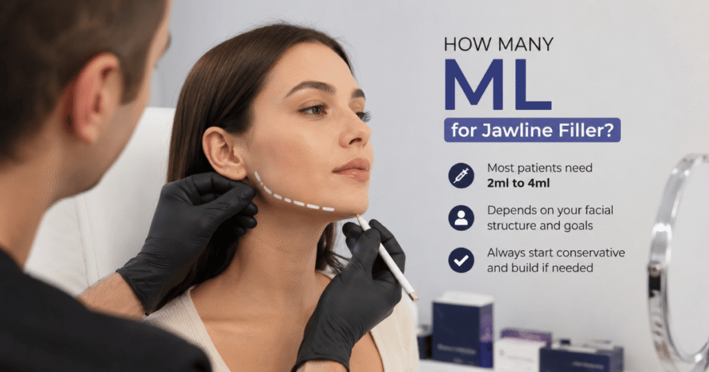 how many ml for jawline filler